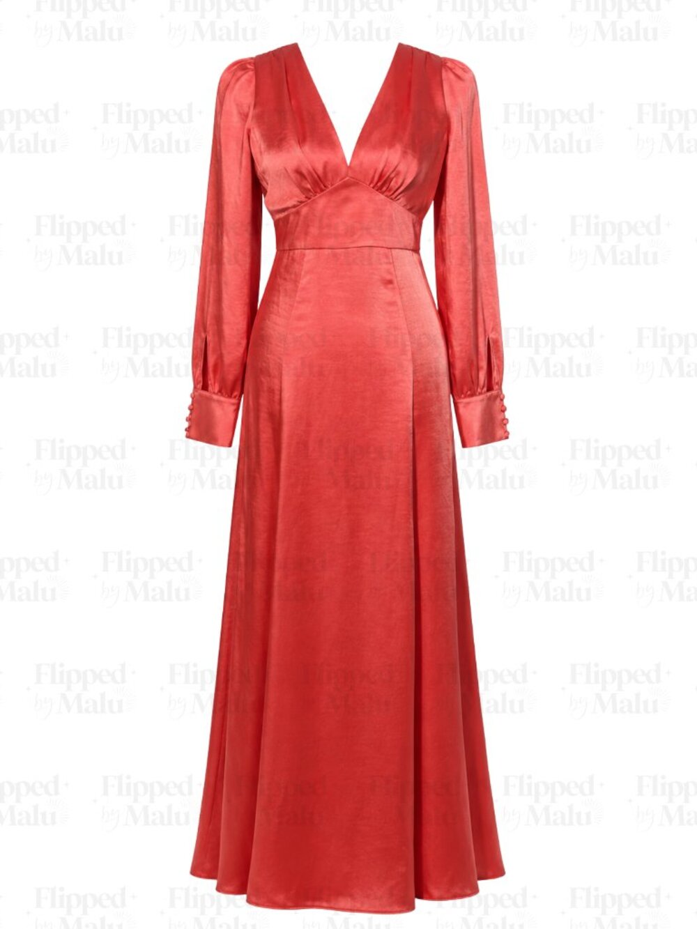 New Ted Baker Daniia Coral Satin Midi Dress Size 0 Open Back